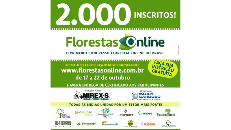 Congresso Florestas Online ultrapassa 2.000 inscrições