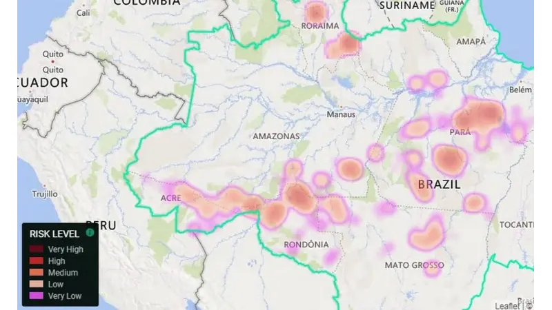 Previsão de desmatamento de 2.714 km² na Amazônia nos próximos meses