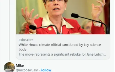 Supervisora de Ciência climática da Casa Branca sancionada e barrada pela Academia Nacional de Ciências