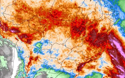 ZCAS Provoca Alerta de Chuvas Intensas em Quatro Estados do Sudeste